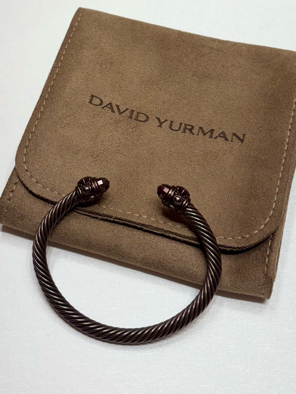 David Yurman Renaissance Classic Cable Bracelet 5mm, Chocolate Aluminum
